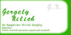 gergely milich business card